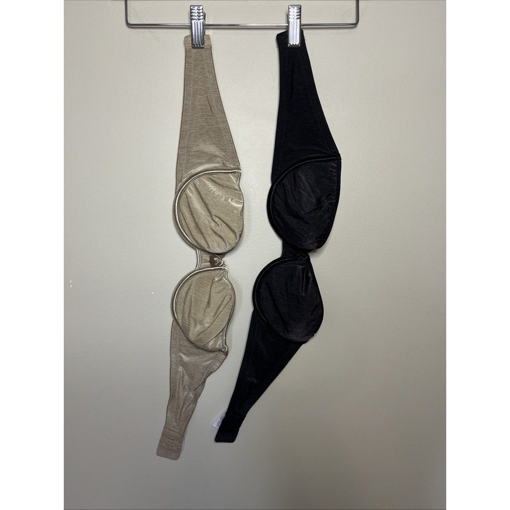 VTG 2 Vanity Fair Illumination Strapless Contour Bras 34B Nude & Black